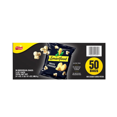 Smartfood Popcorn (50-Pack) | White Cheddar Flavor Smartfood