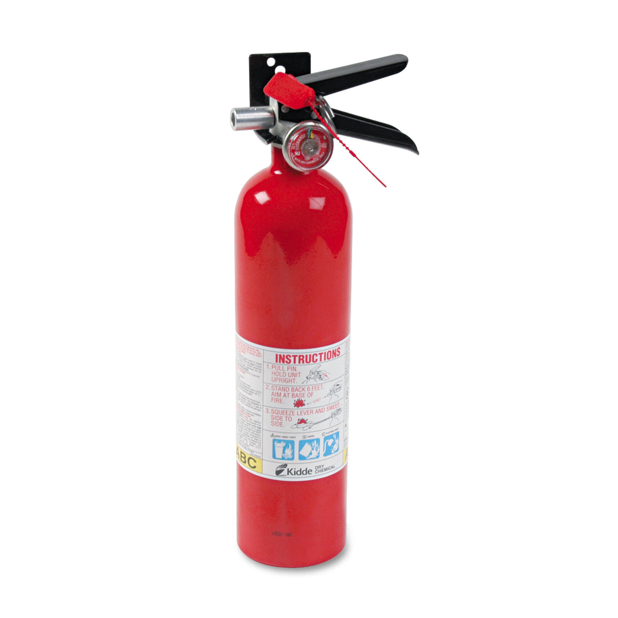 Kidde ProLine Pro 2.5 MP Fire Extinguisher, 1-A, 10-B:C, 100 psi, 15 h x 3.25 dia, 2.6 lb (466227)