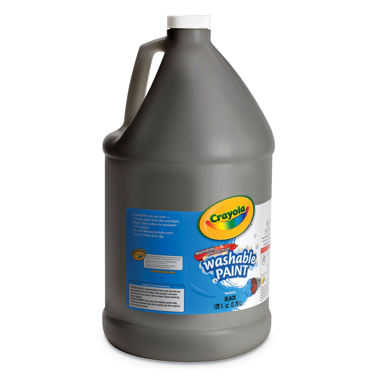 Crayola Washable Paint, Black, 1 gal Bottle (542128051)