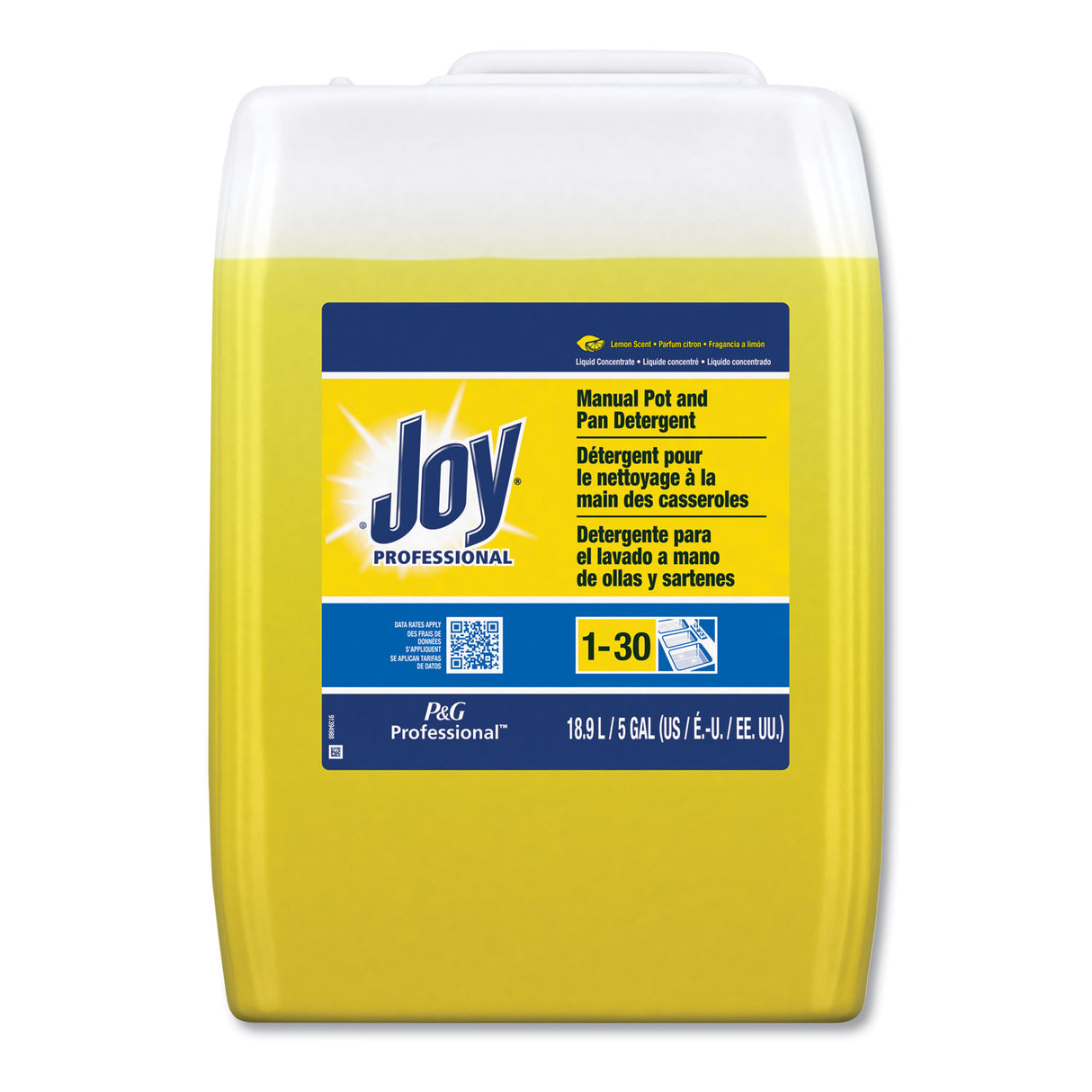 Joy Dishwashing Liquid, Lemon Scent, 5 gal Cube (43608)