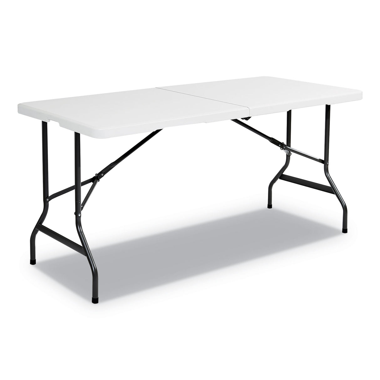 Iceberg IndestrucTable Classic Bi-Folding Table, Rectangular, 60" x 30" x 29", Platinum (65453)