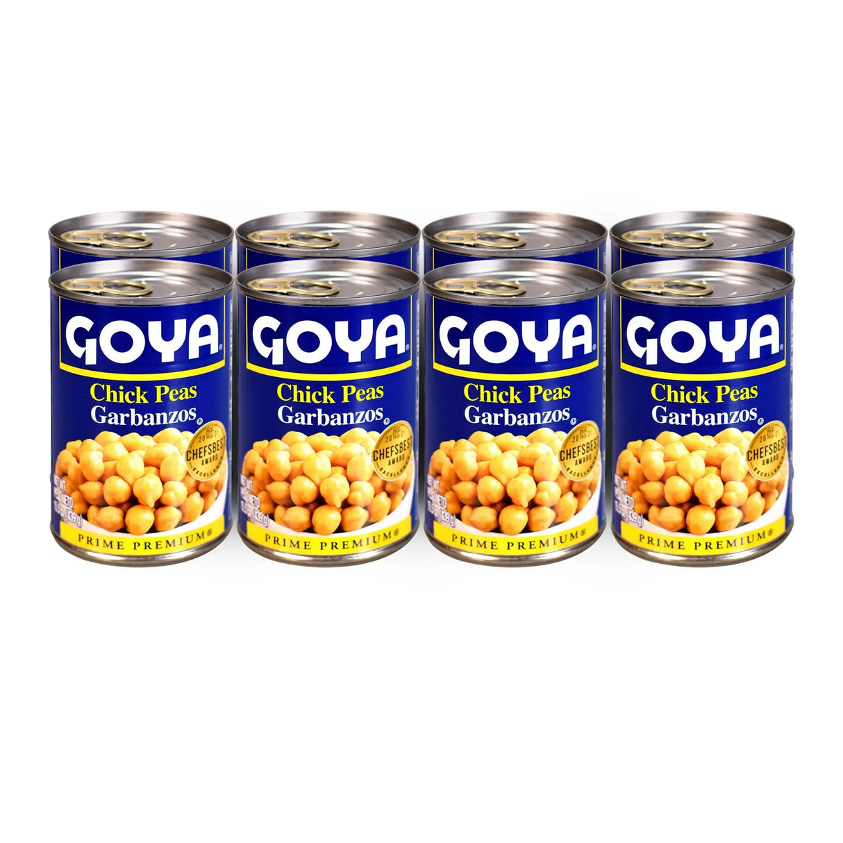 Goya Chickpeas (8-Pack, 15.5 oz Each) | Versatile Latin & Mediterranean Ingredient Goya