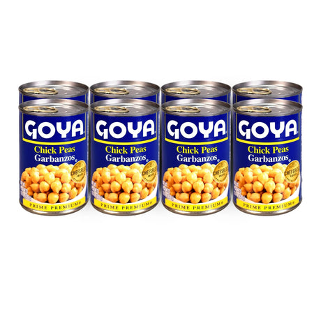 Goya Chickpeas (8-Pack, 15.5 oz Each) | Versatile Latin & Mediterranean Ingredient Goya