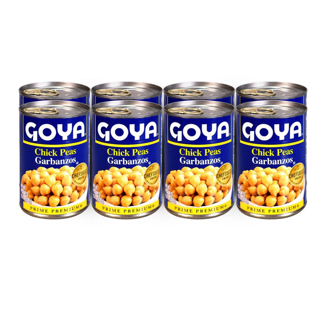Goya Chickpeas (8-Pack, 15.5 oz Each) | Versatile Latin & Mediterranean Ingredient Goya