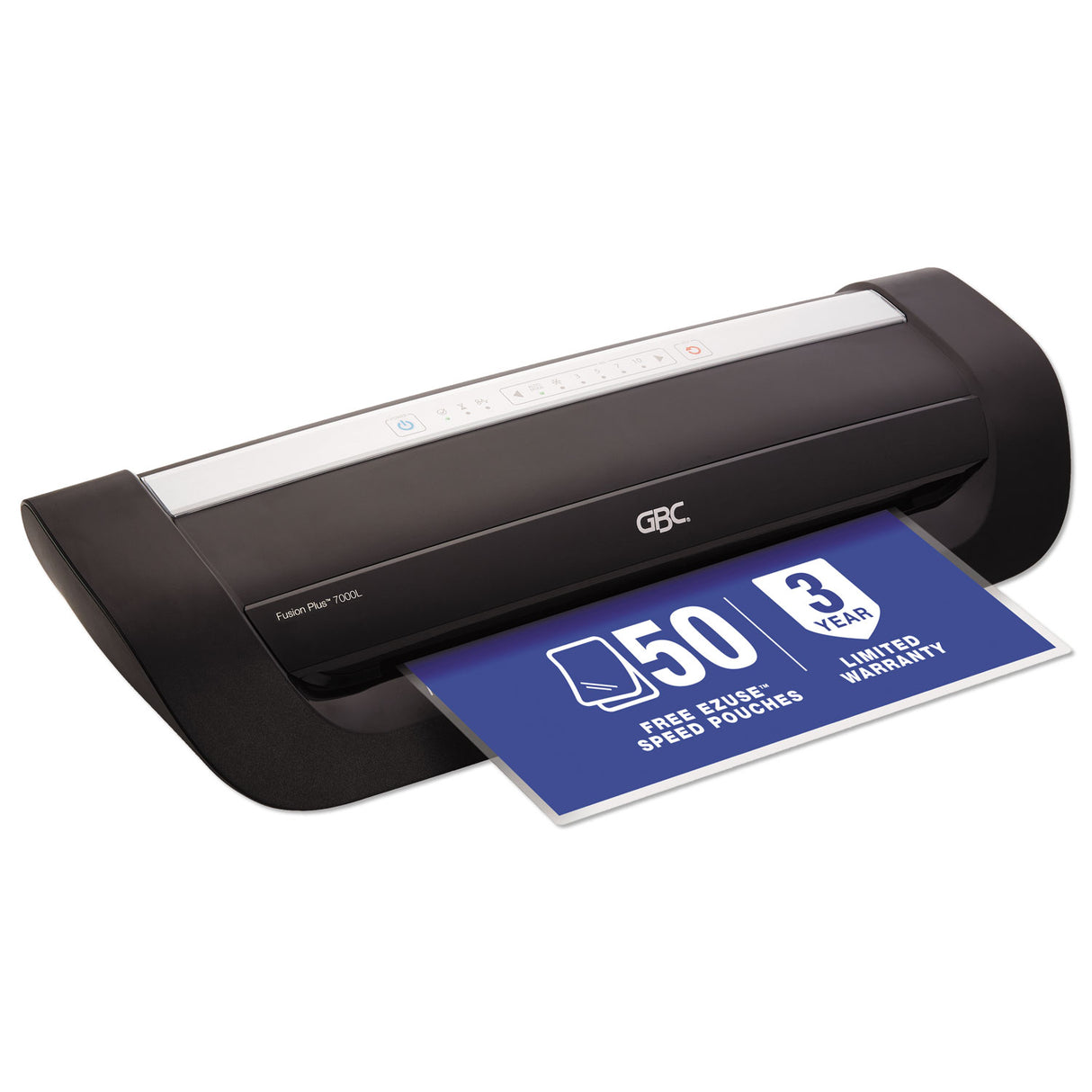 GBC Fusion Plus 7000L Thermal Pouch Laminator, Six Rollers, 12" Max Document Width, 10 mil Max Document Thickness (1703098)