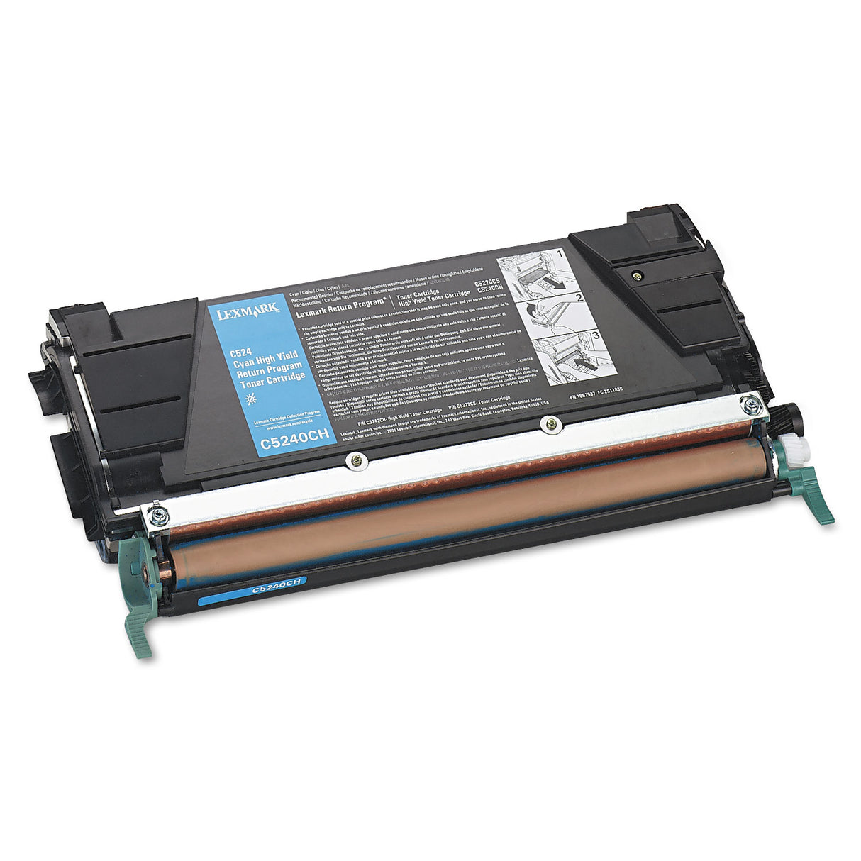 Lexmark C5240CH Return Program High-Yield Toner, 5,000 Page-Yield, Cyan
