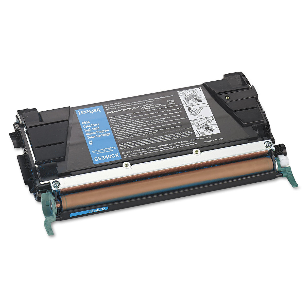 Lexmark C5340CX Return Program Extra High-Yield Toner, 7,000 Page-Yield, Cyan