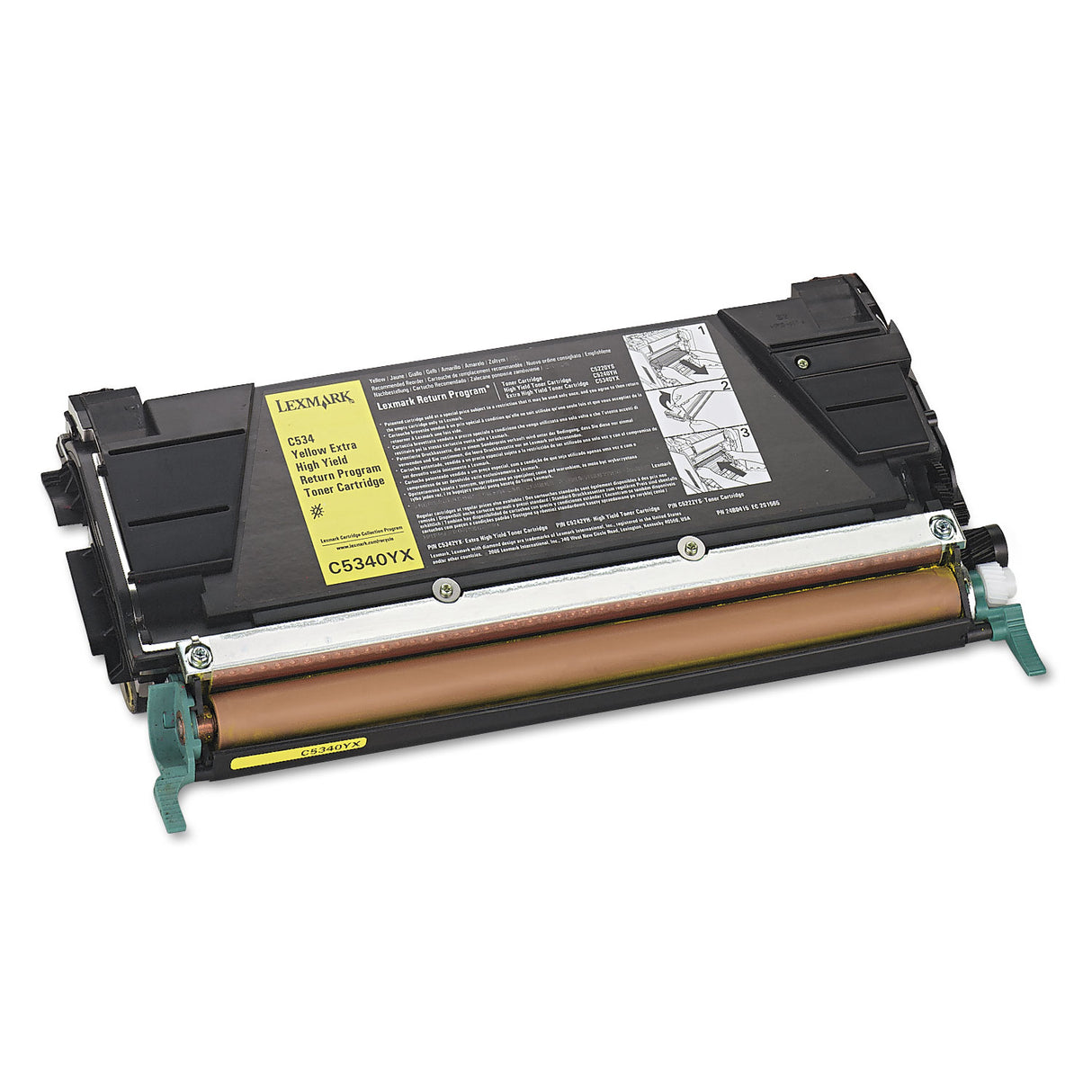 Lexmark C5340YX Return Program High-Yield Toner, 7,000 Page-Yield, Yellow