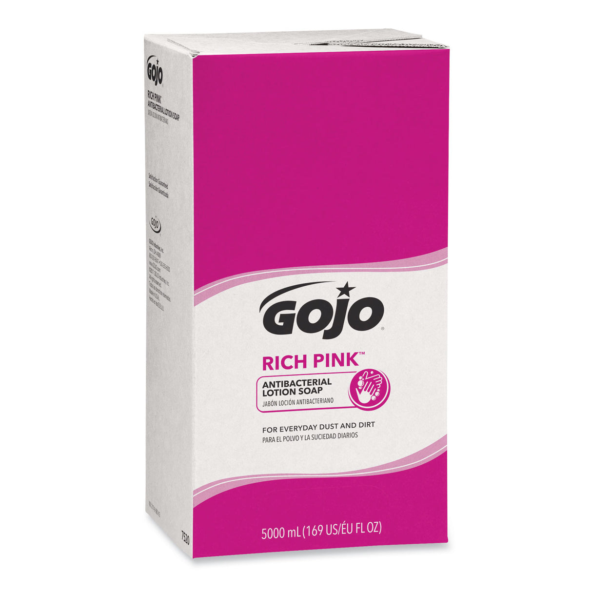 GOJO RICH PINK Antibacterial Lotion Soap Refill, Floral Scent, 5,000 mL, 2/Carton (7520)