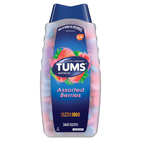 TUMS Ultra Strength Antacids â€“ Assorted Berries (265 Count) | Fast Relief from Heartburn Tums
