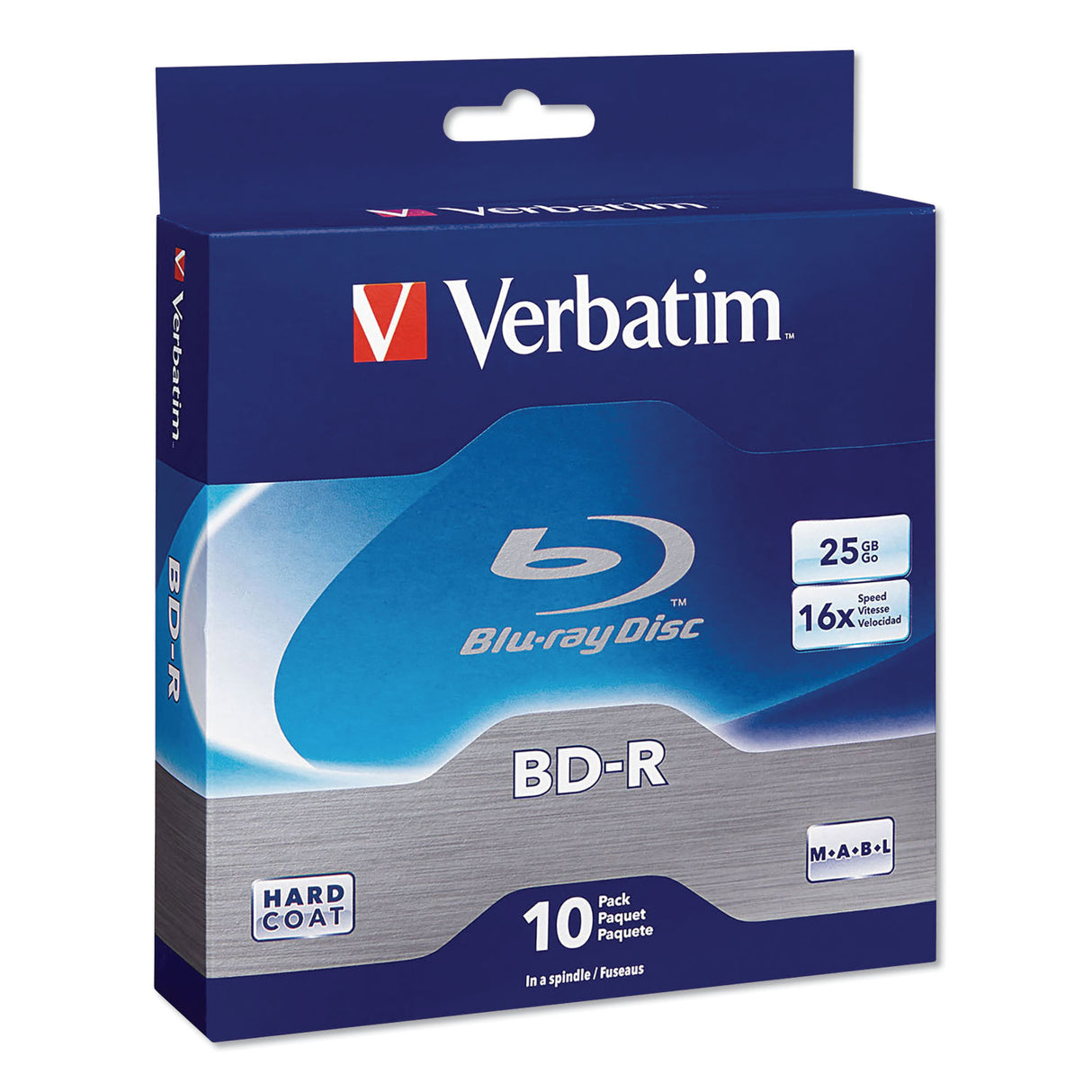 Verbatim BD-R Blu-Ray Disc, 25 GB, 16x, White, 10/Pack (97238)