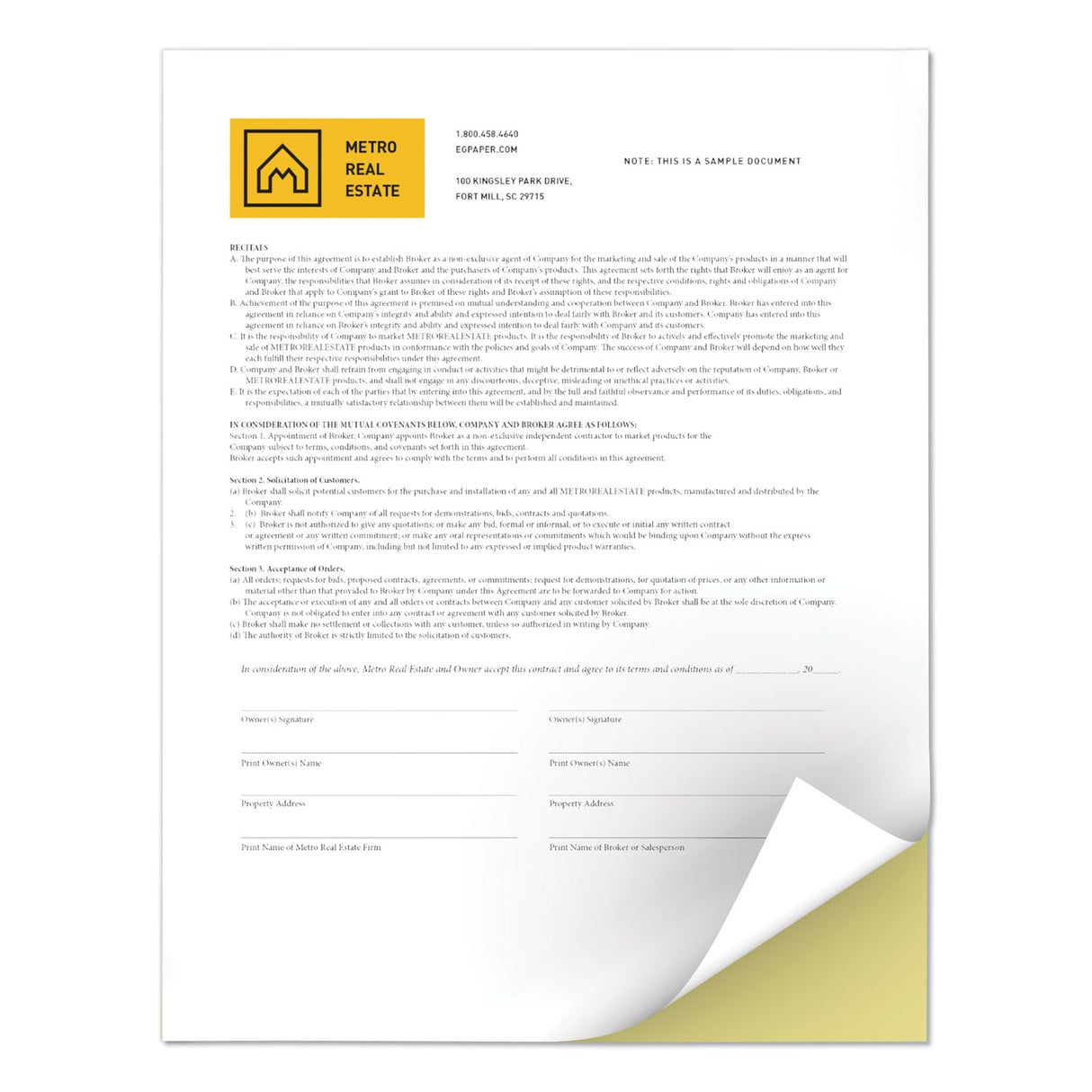 Xerox Revolution Digital Carbonless Paper, 2-Part, 8.5 x 11, Canary/White, 5,000/Carton (3R12420)