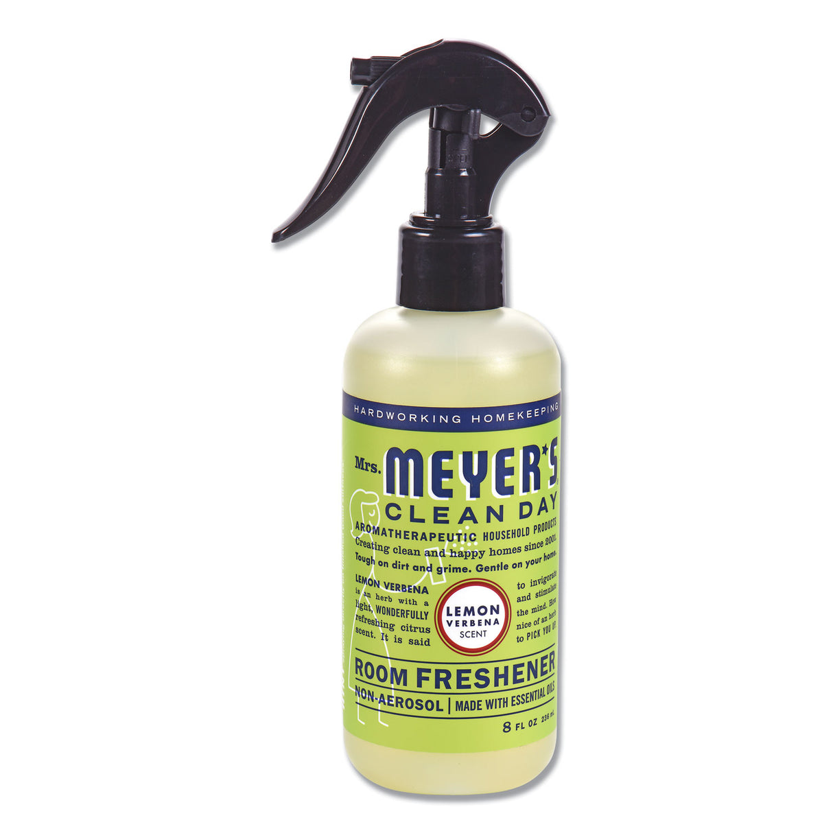 Mrs. Meyer's Clean Day Room Freshener, Lemon Verbena, 8 oz, Non-Aerosol Spray, 6/Carton (670764)