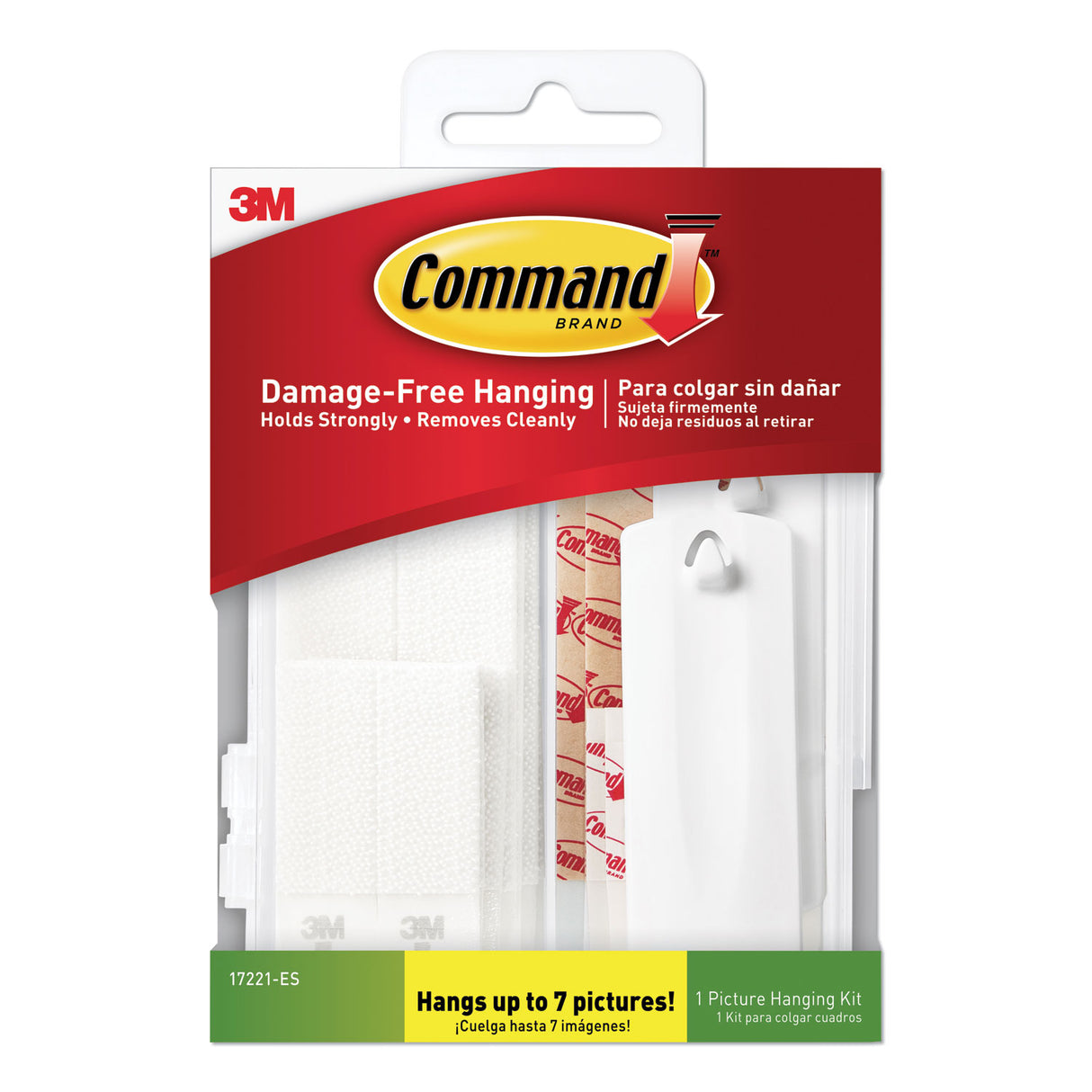 Command Picture Hanging Kit, Assorted Sizes, Plastic, White, 1 lb; 4 lb Capacities, 24 Pieces/Pack (17221ES)