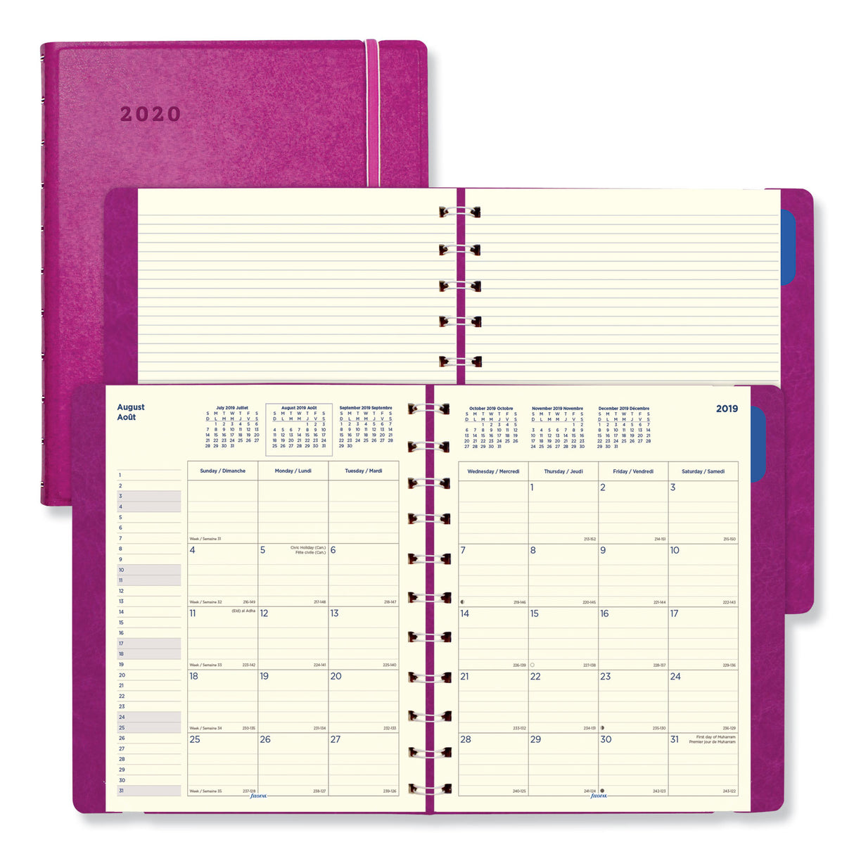 Filofax Soft Touch 17-Month Planner, 10.88 x 8.5, Fuchsia Cover, 17-Month: Aug 2024 to Dec 2025 (C1811003)