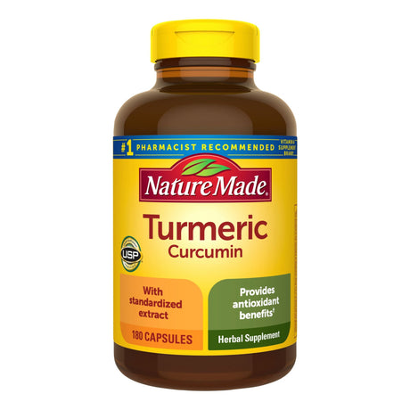 Nature Made Turmeric Curcumin 500mg Capsules (180 ct.) | Antioxidant Support for Joint Health Nature Made