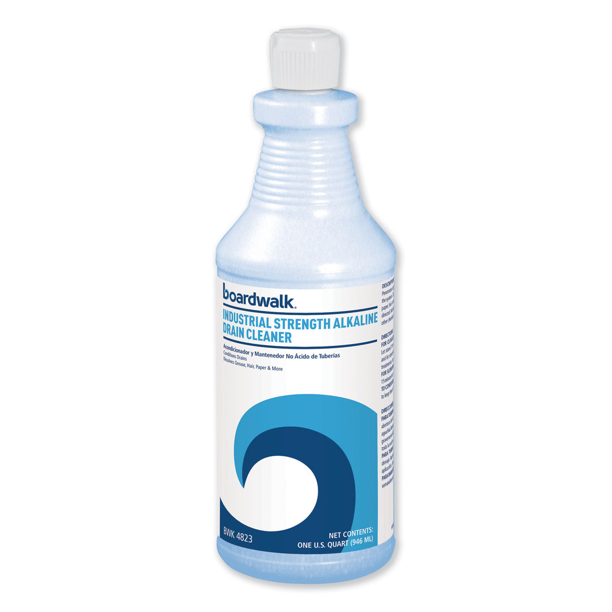 Boardwalk® Industrial Strength Alkaline Drain Cleaner, 32 oz. Bottle (BWK4823EA)