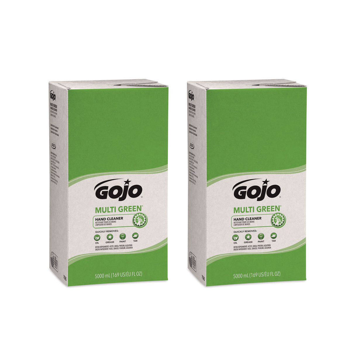 GOJO MULTI GREEN Hand Cleaner Refill, Citrus Scent, 5,000 mL, 2/Carton (7565)