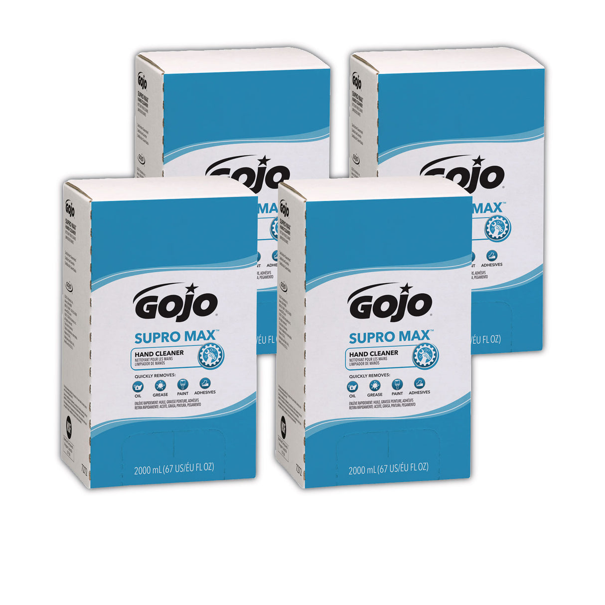 GOJO SUPRO MAX Hand Cleaner Refill, Unscented, 2,000 mL, 4/Carton (727204CT)