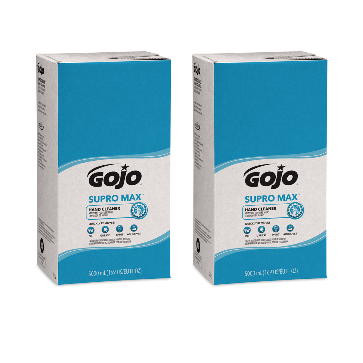 GOJO SUPRO MAX Hand Cleaner Refill, Floral Scent, 5,000 mL, 2/Carton (7572)