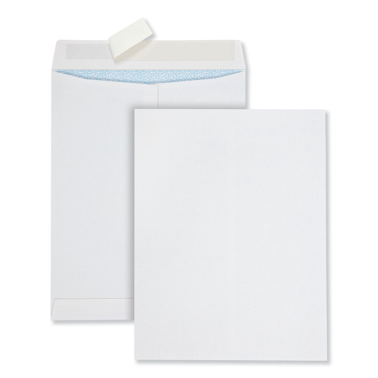 Quality Park Redi-Strip Security Tinted Envelope, #13 1/2, Square Flap, Redi-Strip Adhesive Closure, 10 x 13, White, 100/Box (44929)