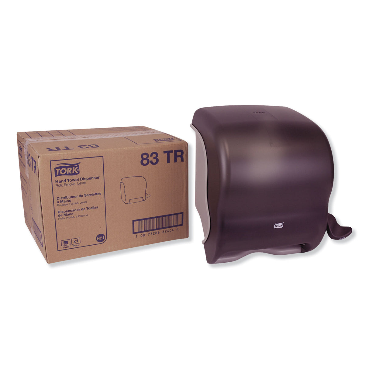 Tork® Compact Hand Towel Roll Dispenser, Smoke (83TR)