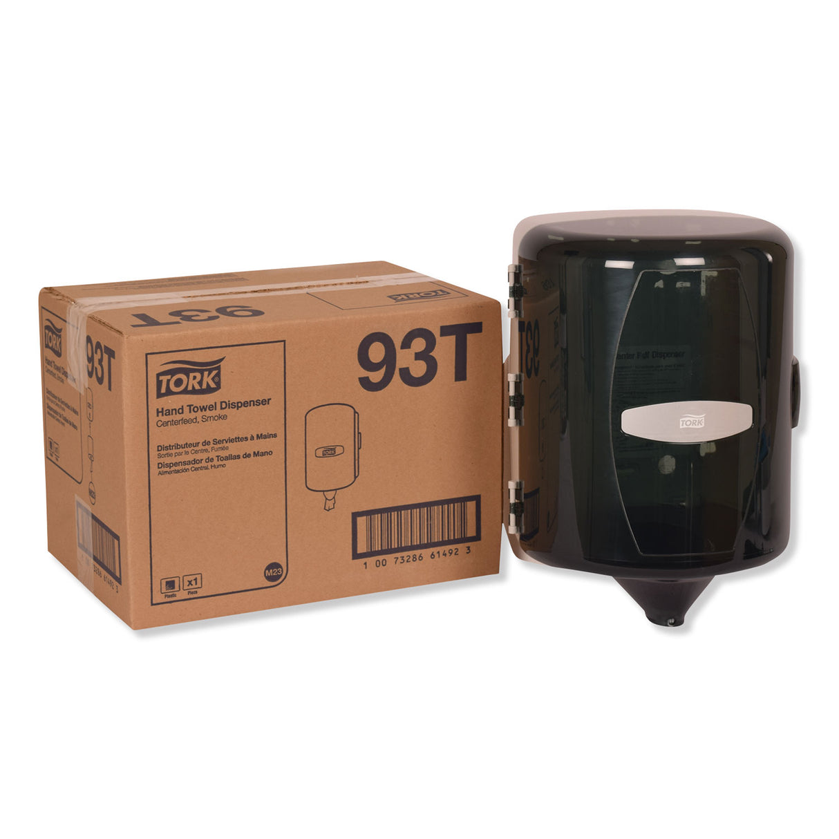 Tork® Centerfeed Paper Hand Towel Dispenser, Smoke (93T)
