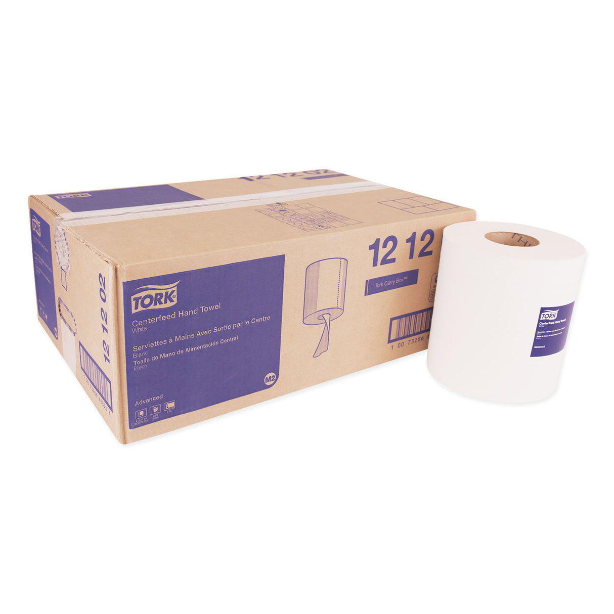Tork Advanced Centerfeed Hand Towel, 2-Ply, 8.25 x 11.8, White, 610/Roll, 6/Carton (121202)