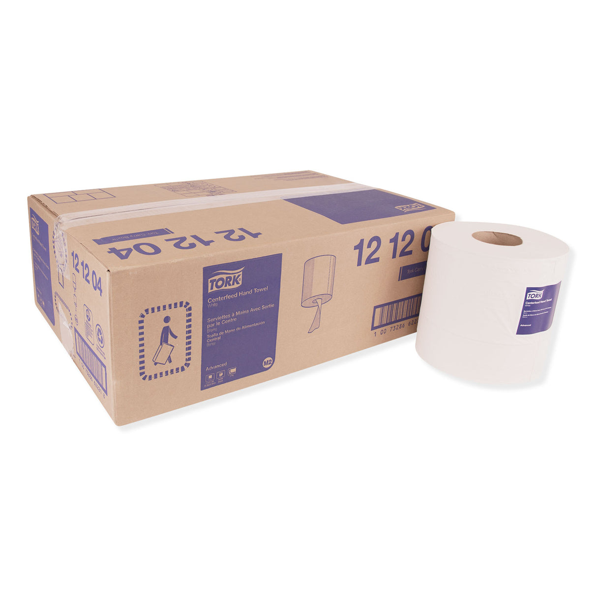 Tork® Center-Pull Paper Hand Towels, White, 2-Ply, 6 Rolls (121204)