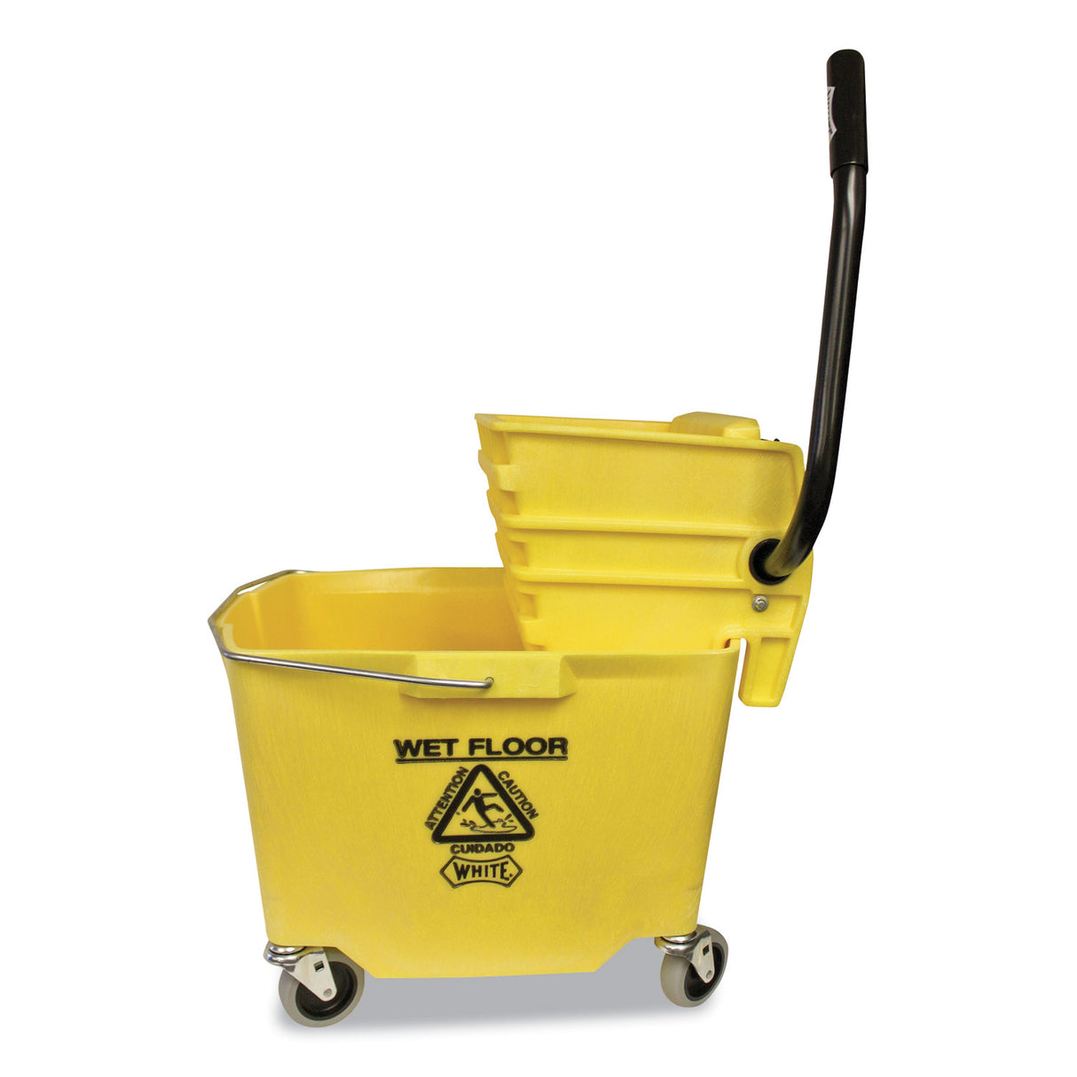 Impact Side-Press Squeeze Wringer/Plastic Bucket Combo, 12 to 32 oz, Yellow (6Y26353Y)