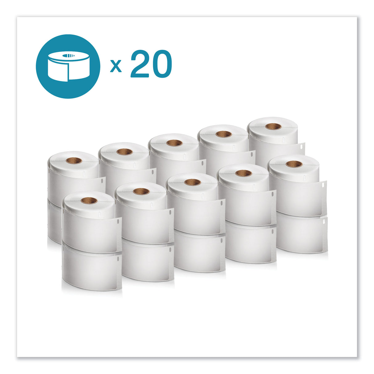 DYMO LW Extra-Large Shipping Labels, 4" x 6", White, 220 Labels/Roll, 20 Rolls/Box (2050829)