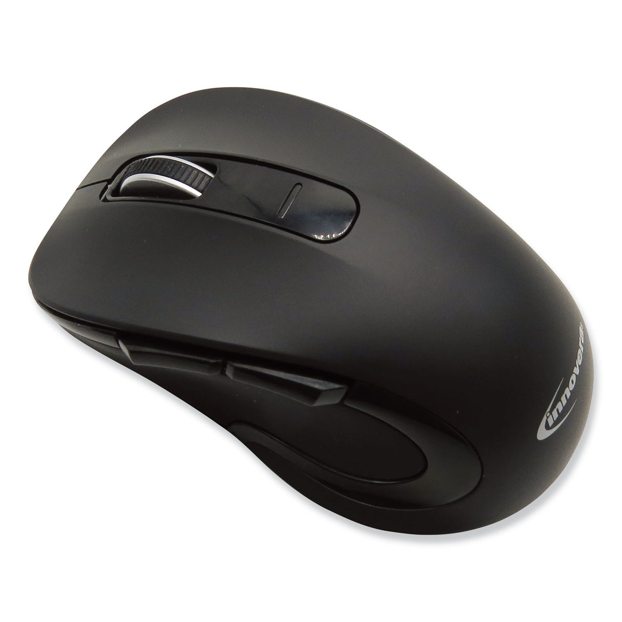 Innovera Mid-Size Wireless Optical Mouse with Micro USB, 2.4 GHz Frequency/26 ft Wireless Range, Right Hand Use, Black (IVR61500)