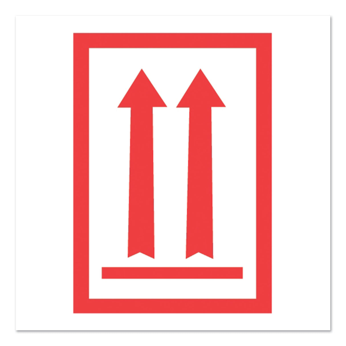 Decker Tape Products Pre-Printed Message Labels, Arrows Up Symbol, 3 x 5, White/Red, 500/Roll (DL1930C)