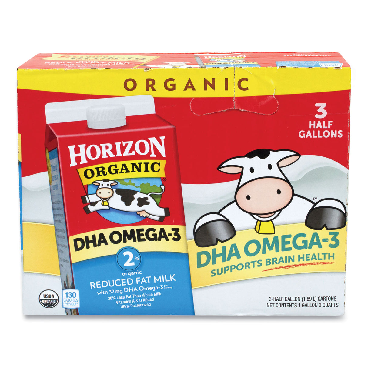 Horizon Organic Organic 2% Milk, 64 oz Carton, 3/Carton (90200055)
