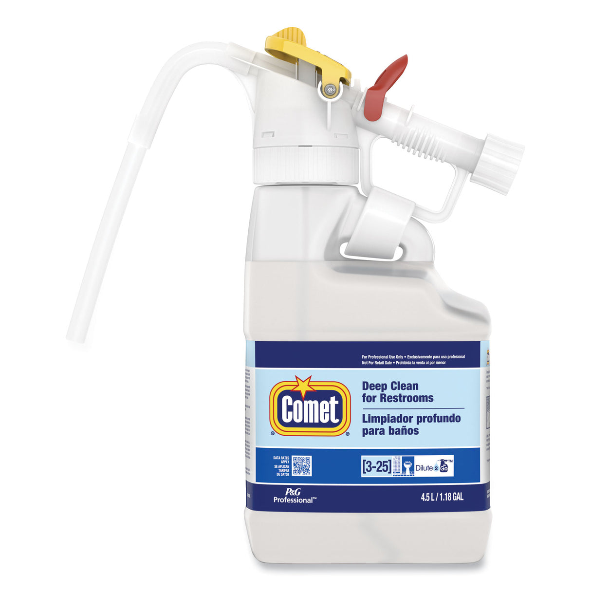 Procter & Gamble Dilute 2 Go, Comet Deep Clean for Restrooms, Fresh Scent, , 4.5 L Jug, 1/Carton (86678)
