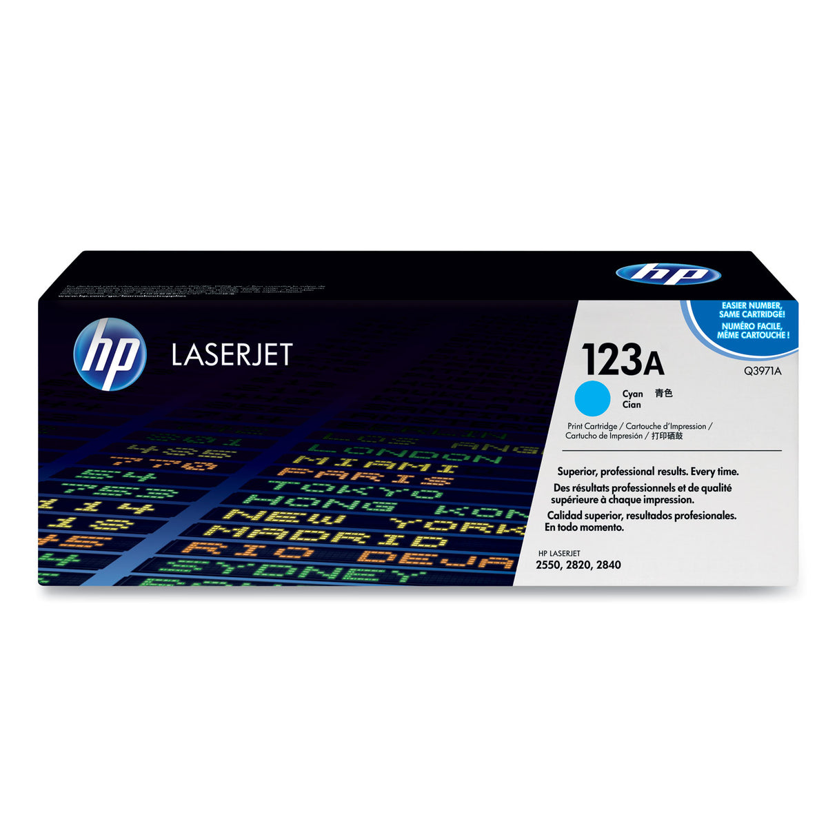 HP 123A, (Q3971A) Cyan Original LaserJet Toner Cartridge