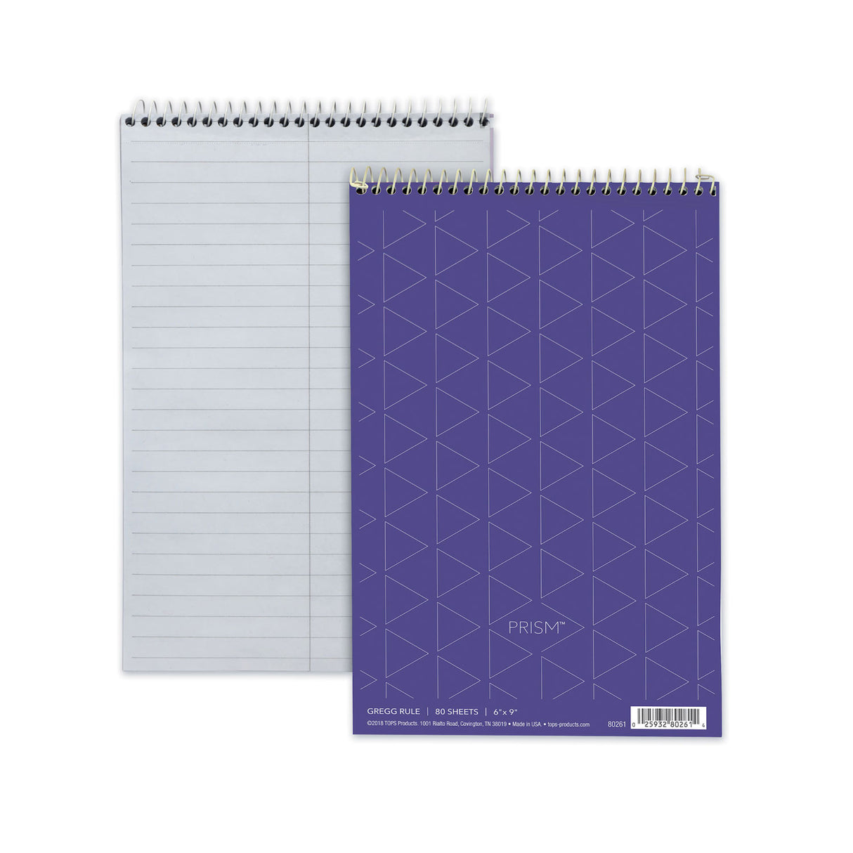 TOPS Prism Steno Pads, Gregg Rule, Orchid Cover, 80 Orchid 6 x 9 Sheets, 4/Pack (80264)