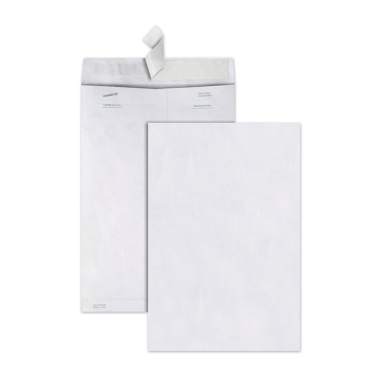 Survivor Lightweight 14 lb Tyvek Catalog Mailers, #15, Square Flap, Redi-Strip Adhesive Closure, 10 x 15, White, 100/Box (R1660)
