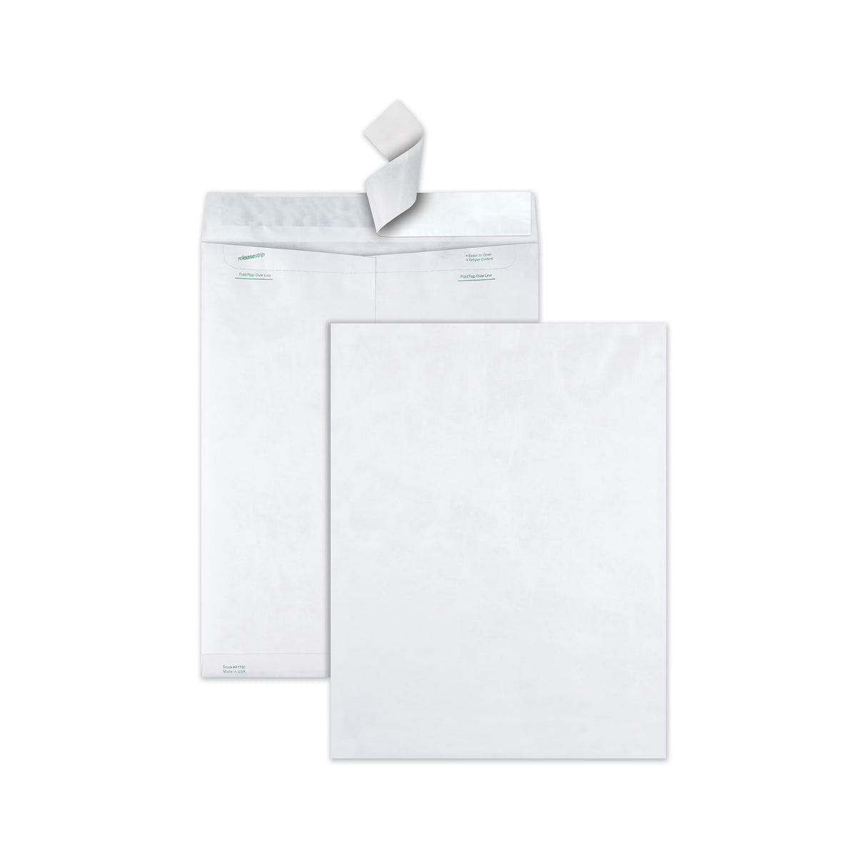 Survivor Lightweight 14 lb Tyvek Catalog Mailers, #15 1/2, Square Flap, Redi-Strip Adhesive Closure, 12 x 16, White, 100/Box (R1790)