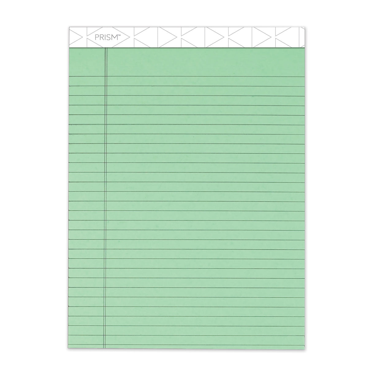 TOPS Prism + Colored Writing Pads, Wide/Legal Rule, 50 Pastel Green 8.5 x 11.75 Sheets, 12/Pack (63190)