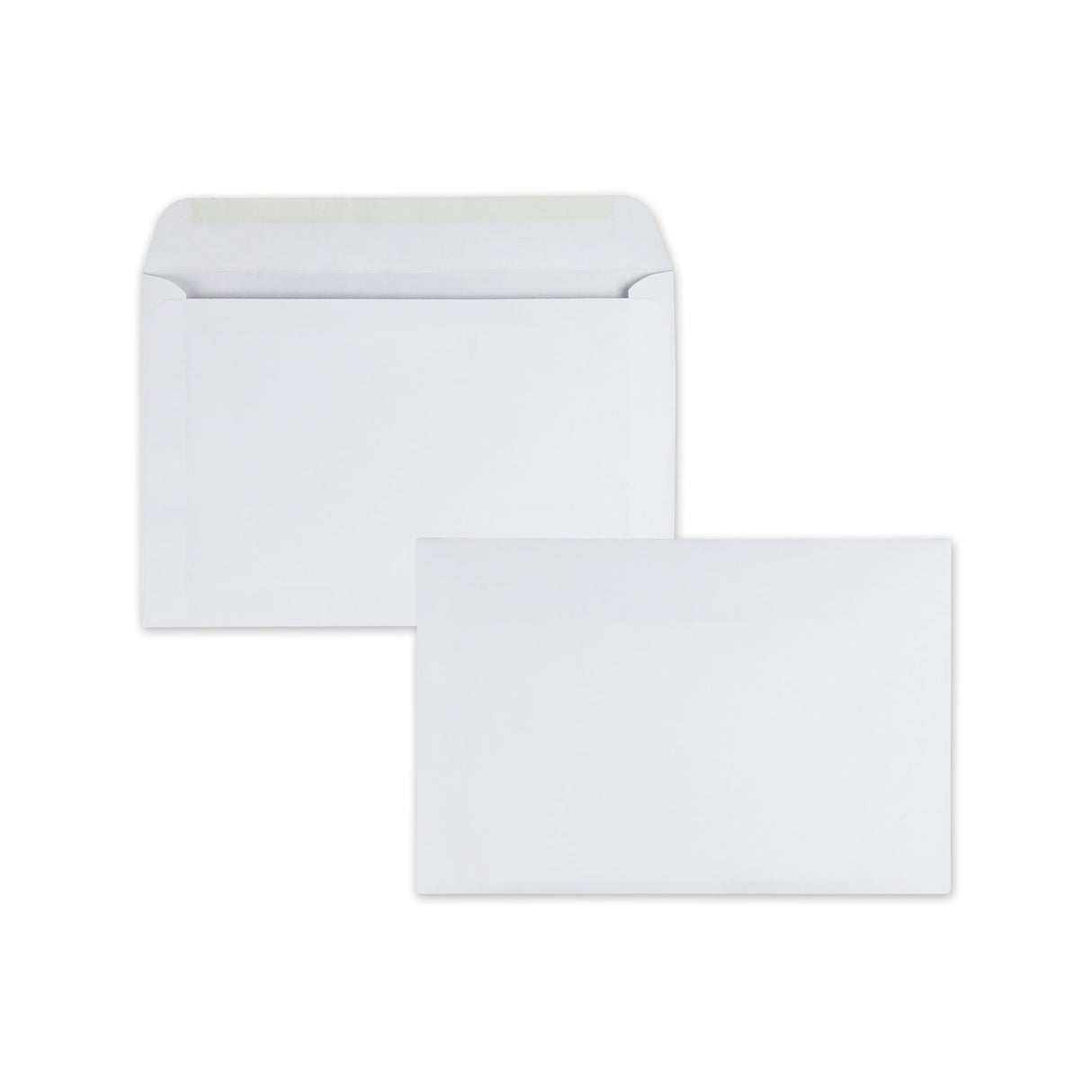 Quality Park Open-Side Booklet Envelope, #6 1/2, Hub Flap, Gummed Closure, 6 x 9, White, 500/Box (37181)