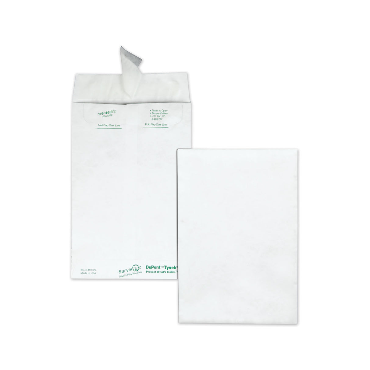Survivor Lightweight 14 lb Tyvek Catalog Mailers, #6 1/2, Square Flap, Redi-Strip Adhesive Closure, 6 x 9, White, 100/Box (R1320)