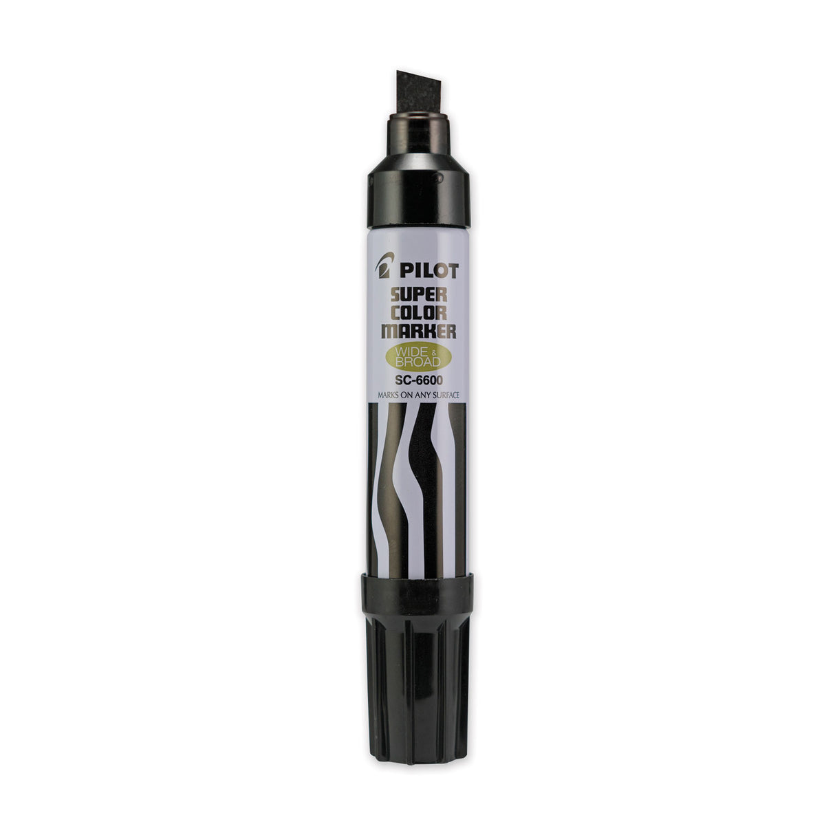 Pilot Super Color Refillable Permanent Marker, Extra-Broad Chisel Tip, Black (43100BLK)