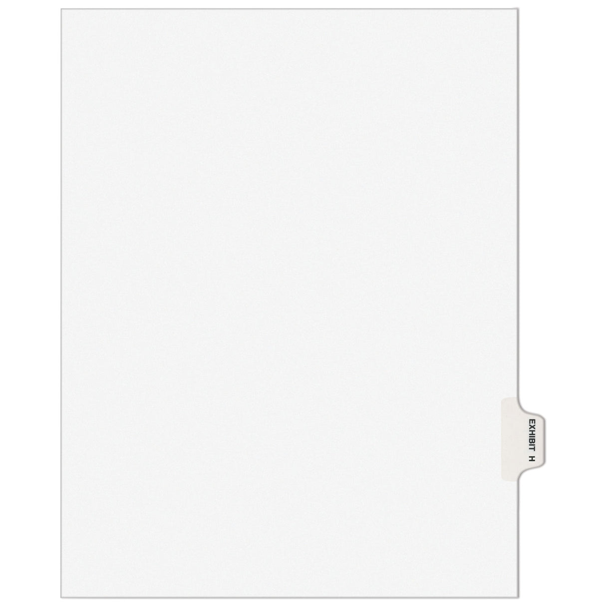 Avery-Style Preprinted Legal Side Tab Divider, 26-Tab, Exhibit H, 11 x 8.5, White, 25/Pack, (1378) (01378)