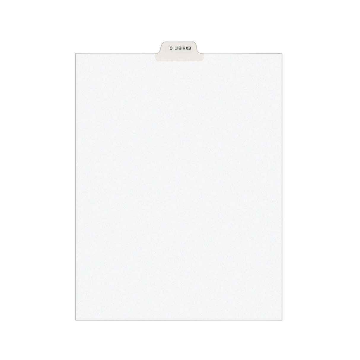Avery-Style Preprinted Legal Bottom Tab Divider, 26-Tab, Exhibit C, 11 x 8.5, White, 25/PK (11942)