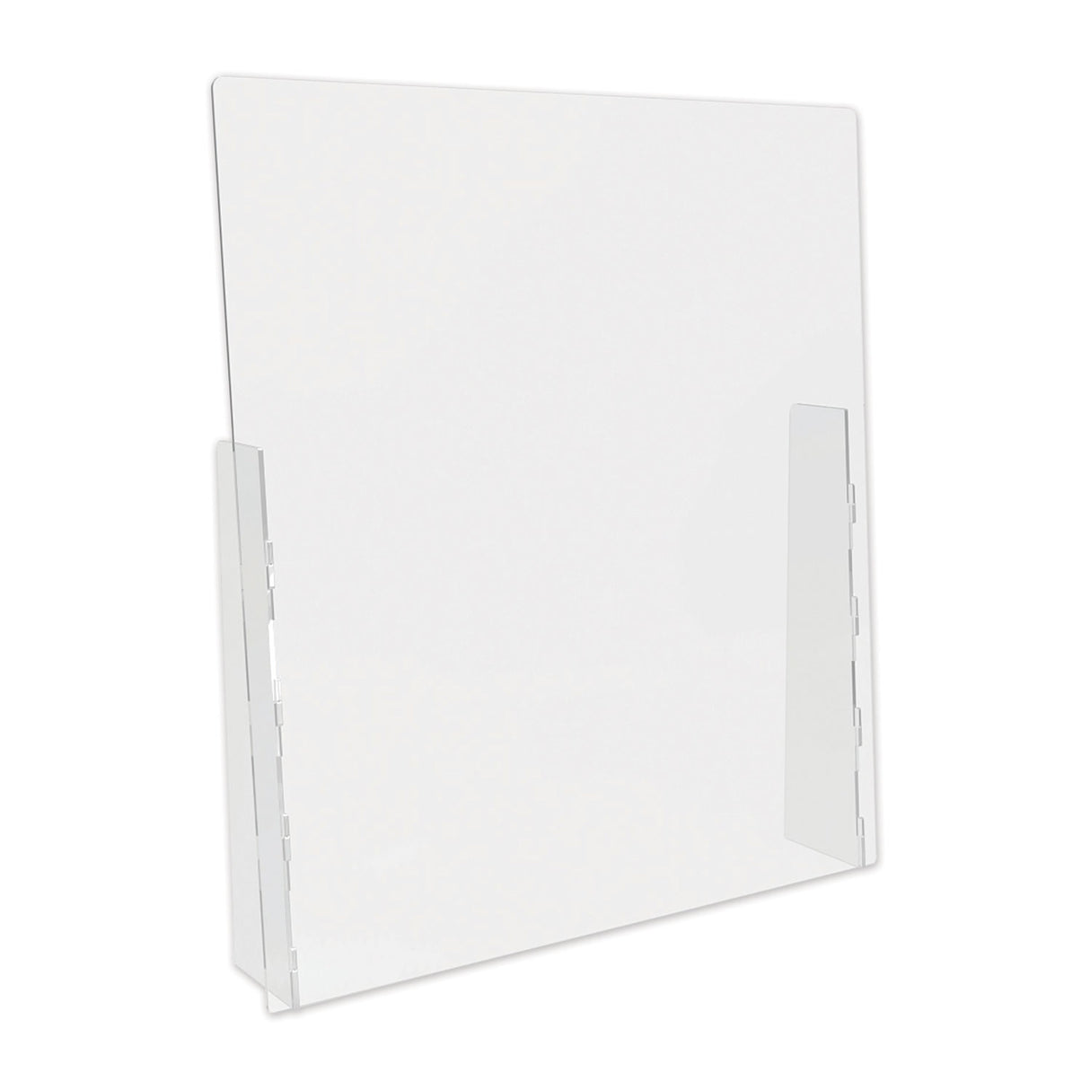 Deflecto Counter Top Barrier with Full Shield, 31.75" x 6" x 36", Acrylic, Clear, 2/Carton (PBCTA3136F)