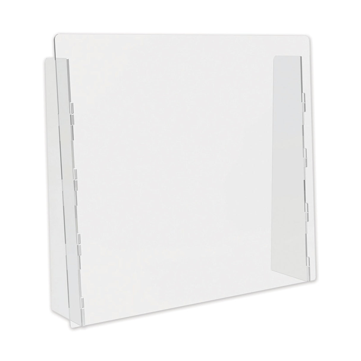 Deflecto Counter Top Barrier with Full Shield, 27" x 6" x 23.75", Acrylic, Clear, 2/Carton (PBCTA2724F)