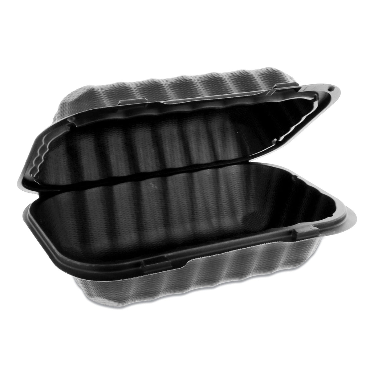 Pactiv EarthChoice SmartLock Microwavable MFPP Hinged Lid Container, 9 x 6 x 3.25, Black, Plastic, 270/Carton (YCNB80961000)
