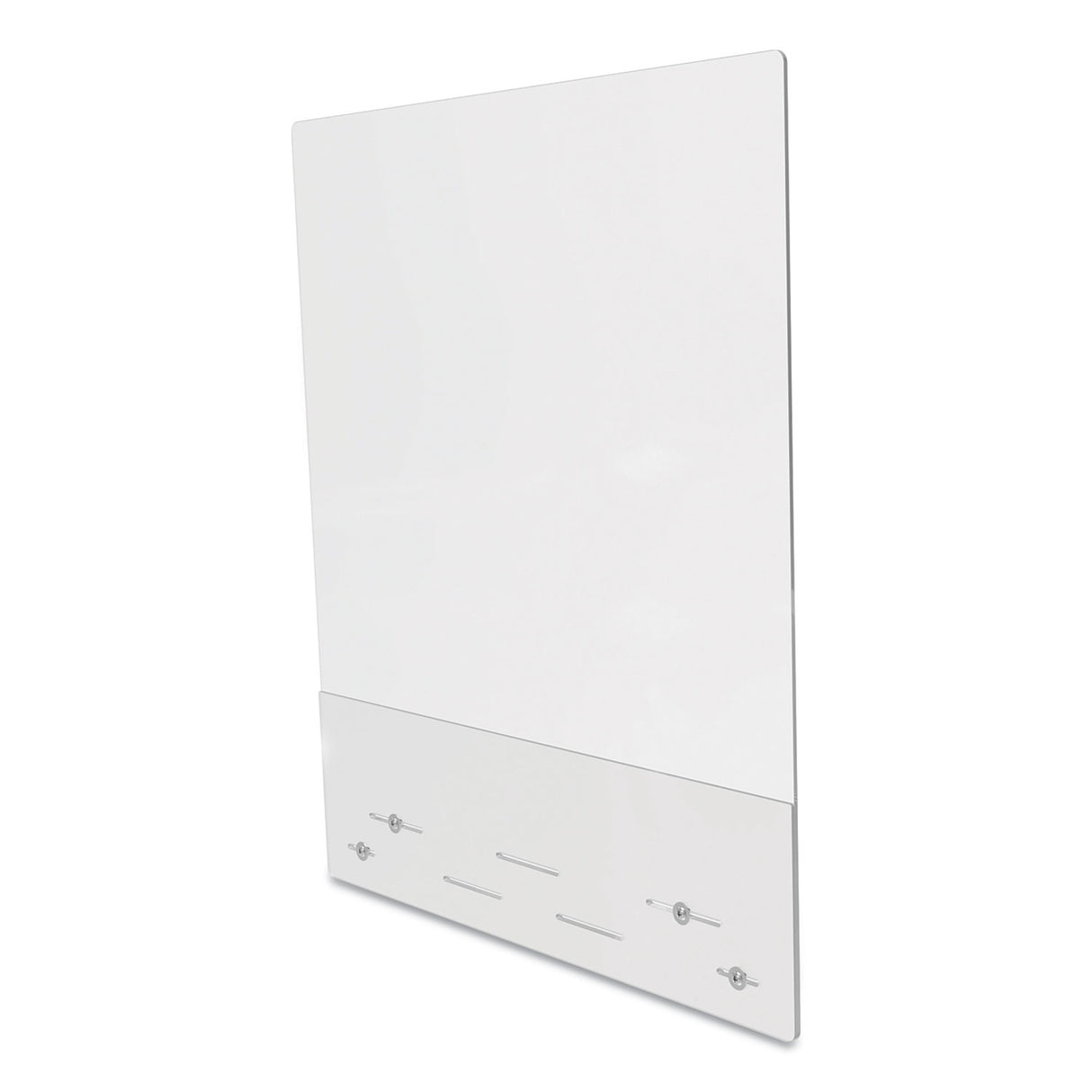 Deflecto Mounting Safety Barrier with Full Shield and Brace, 31.5" x 38", Acrylic, Clear, 2/Carton (PBCMA3138FB)