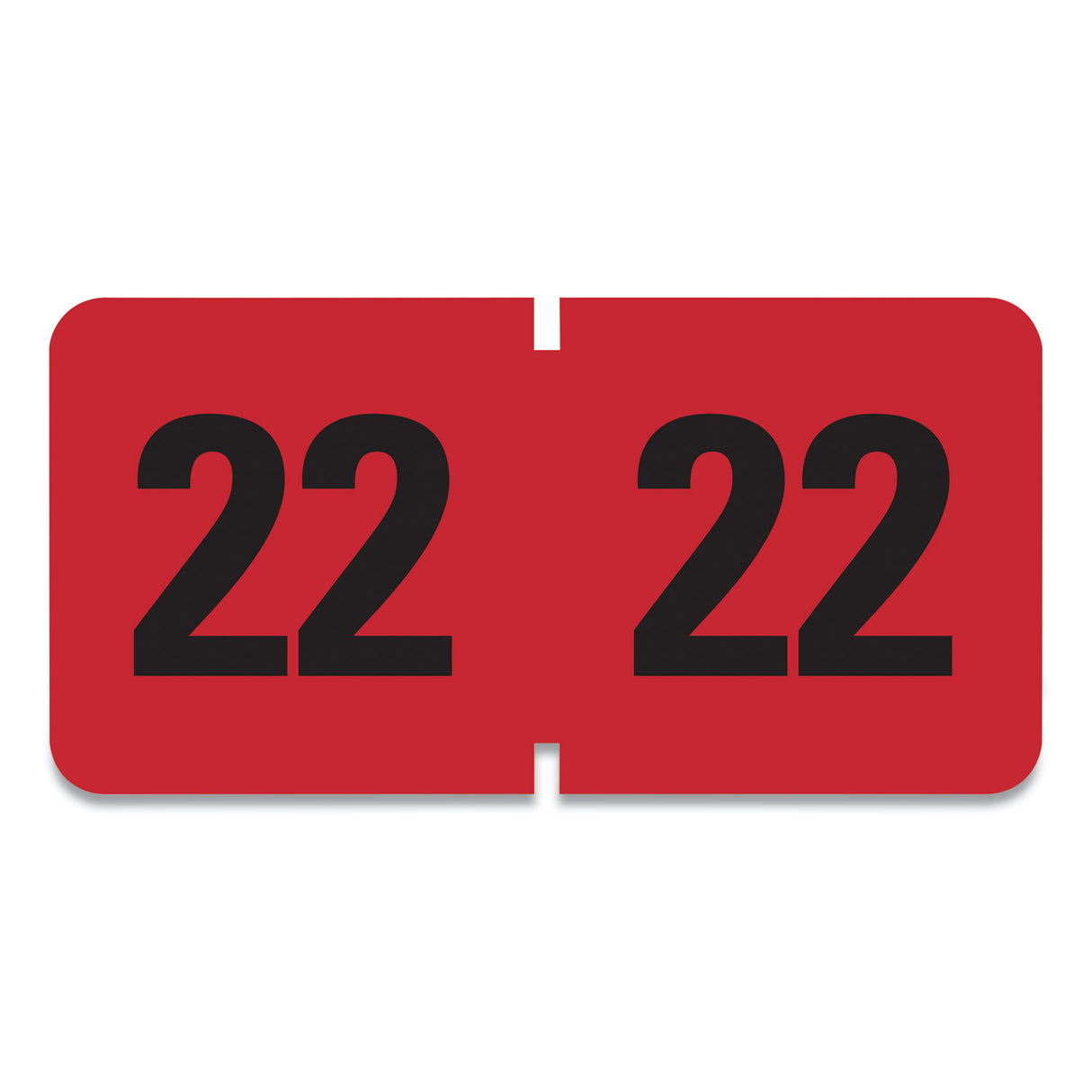 Smead Yearly End Tab File Folder Labels, 22, 0.75 x 1.5, Red, 500 Labels/Roll (68322)